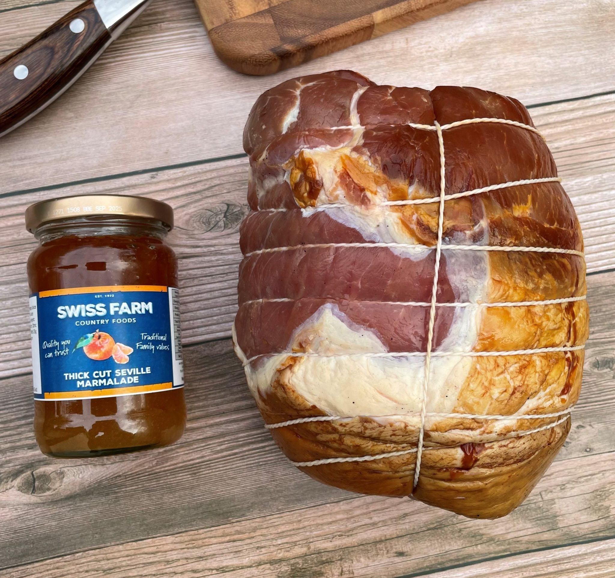 Easy baked gammon with sticky marmalade glaze Swiss Farm Butchers